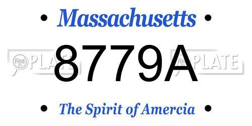 8779A Massachusetts License Plate