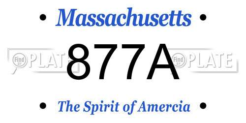877A Massachusetts License Plate