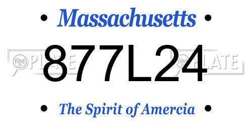877L24 Massachusetts License Plate