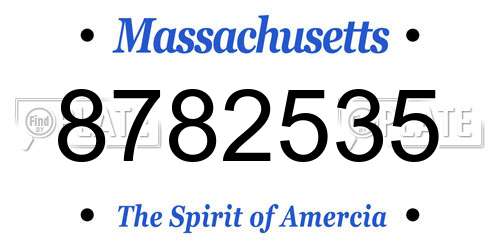 8782535 Massachusetts License Plate