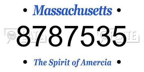8787535 Massachusetts License Plate