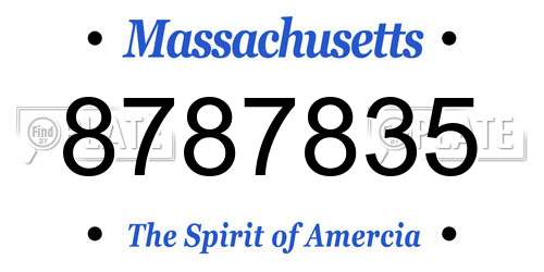 8787835 Massachusetts License Plate