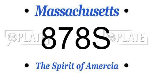 878S Massachusetts License Plate