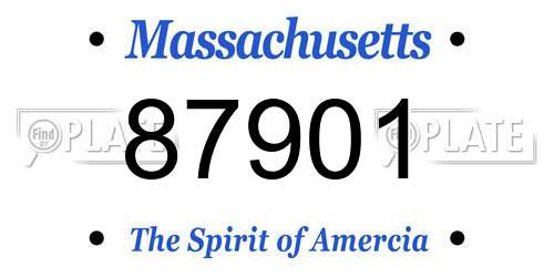 87901 Massachusetts License Plate