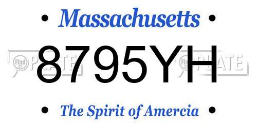 8795YH Massachusetts License Plate