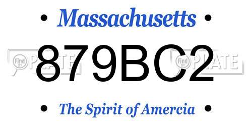 879BC2 Massachusetts License Plate