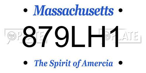 879LH1 Massachusetts License Plate