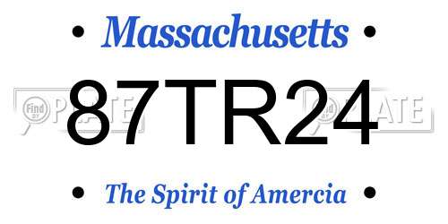 87TR24 Massachusetts License Plate