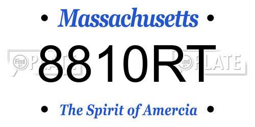 8810RT Massachusetts License Plate