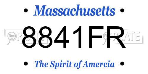 8841FR Massachusetts License Plate