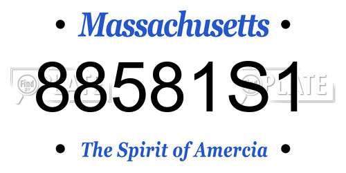 88581S1 Massachusetts License Plate