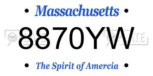 8870YW Massachusetts License Plate