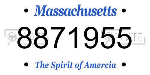 8871955 Massachusetts License Plate
