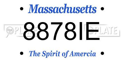 8878IE Massachusetts License Plate