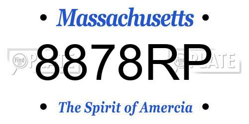 8878RP Massachusetts License Plate
