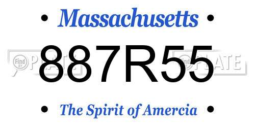 887R55 Massachusetts License Plate