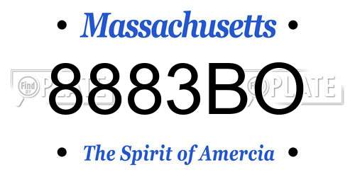 8883BO Massachusetts License Plate