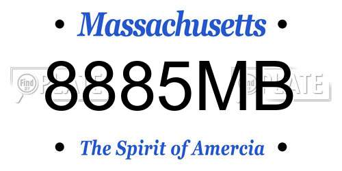 8885MB Massachusetts License Plate