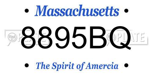 8895BQ Massachusetts License Plate