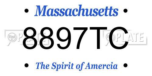8897TC Massachusetts License Plate