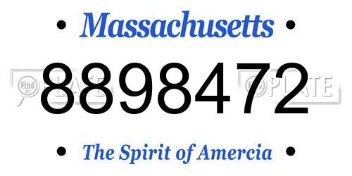 8898472 Massachusetts License Plate