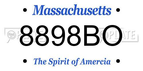 8898BO Massachusetts License Plate