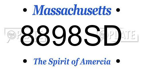 8898SD Massachusetts License Plate