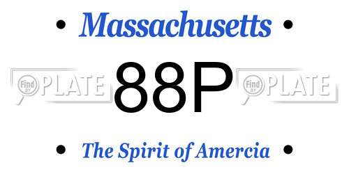 88P Massachusetts License Plate
