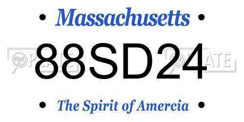 88SD24 Massachusetts License Plate