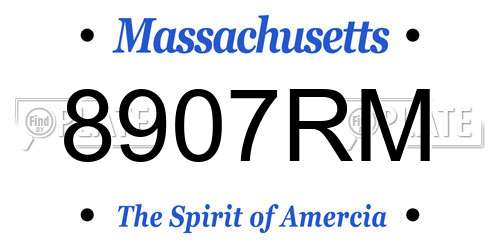 8907RM Massachusetts License Plate