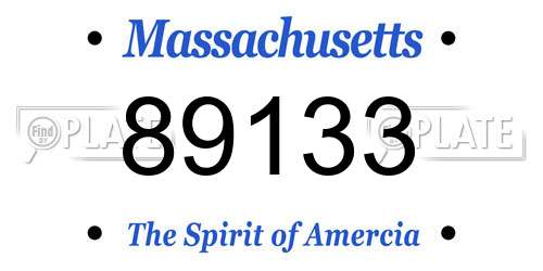 89133 Massachusetts License Plate