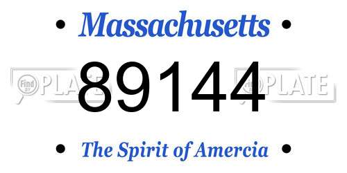 89144 Massachusetts License Plate