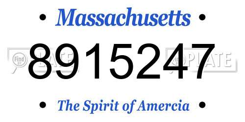 8915247 Massachusetts License Plate