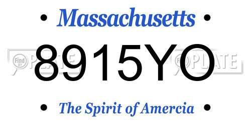 8915YO Massachusetts License Plate