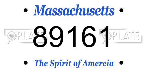 89161 Massachusetts License Plate