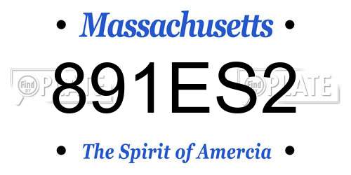 891ES2 Massachusetts License Plate