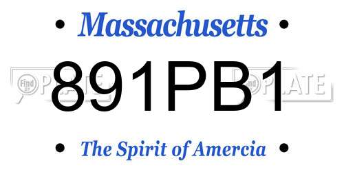 891PB1 Massachusetts License Plate