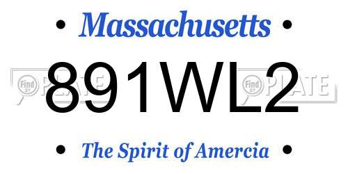 891WL2 Massachusetts License Plate