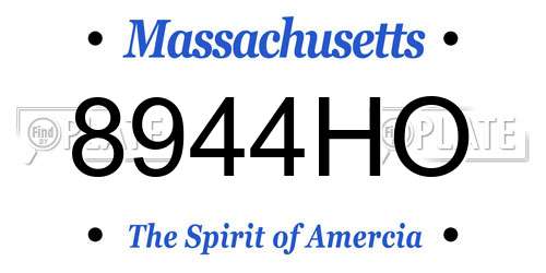 8944HO Massachusetts License Plate