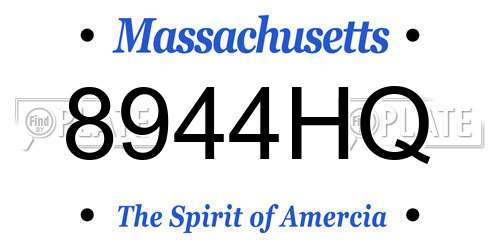 8944HQ Massachusetts License Plate