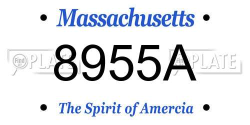 8955A Massachusetts License Plate