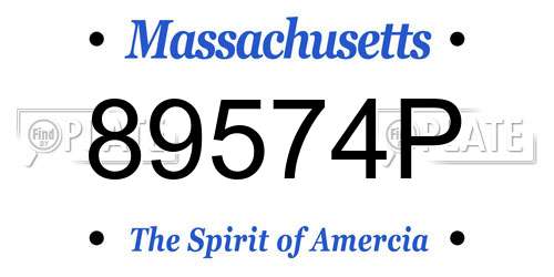 89574P Massachusetts License Plate