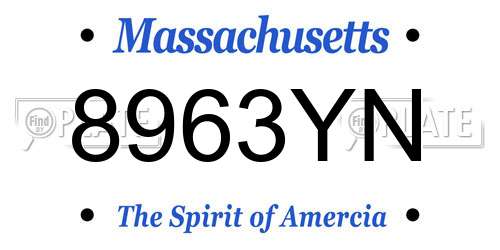 8963YN Massachusetts License Plate