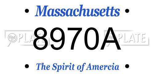 8970A Massachusetts License Plate