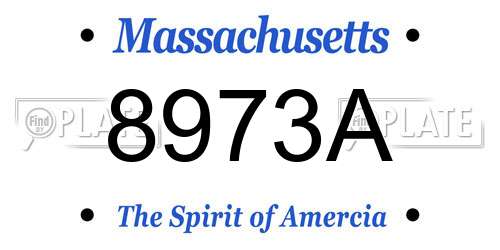 8973A Massachusetts License Plate
