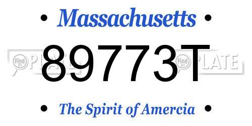 89773T Massachusetts License Plate