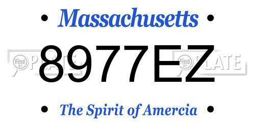 8977EZ Massachusetts License Plate