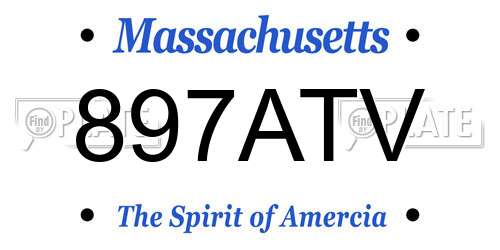 897ATV Massachusetts License Plate
