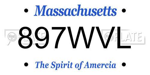 897WVL Massachusetts License Plate