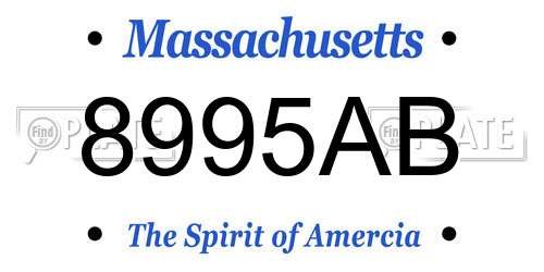 8995AB Massachusetts License Plate
